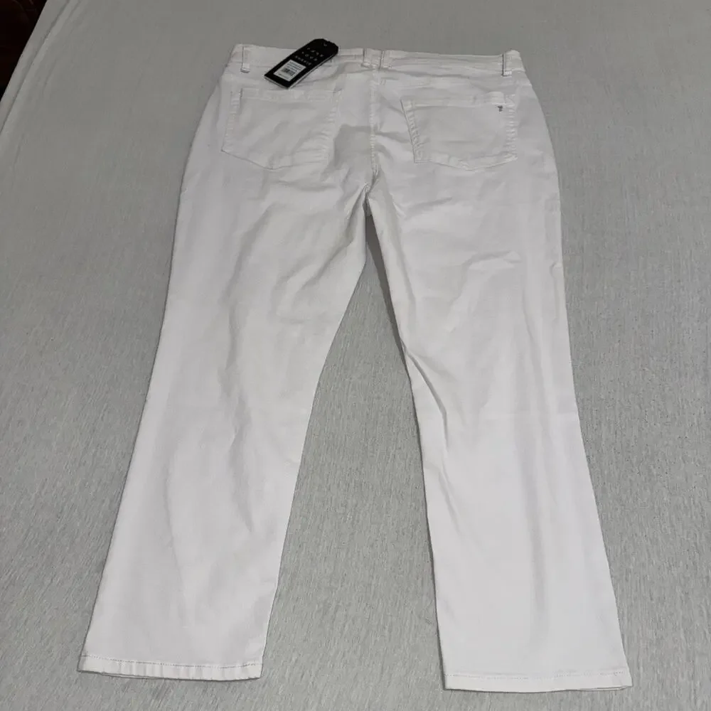 tpj The Perfect Jean Men Slim Thick Fit White Stretch Denim 40x28 NWT